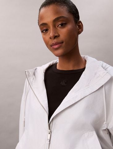 Calvin Klein - Áo khoác gió nữ Emblem Logo Jacquard Wind Jacket - 4