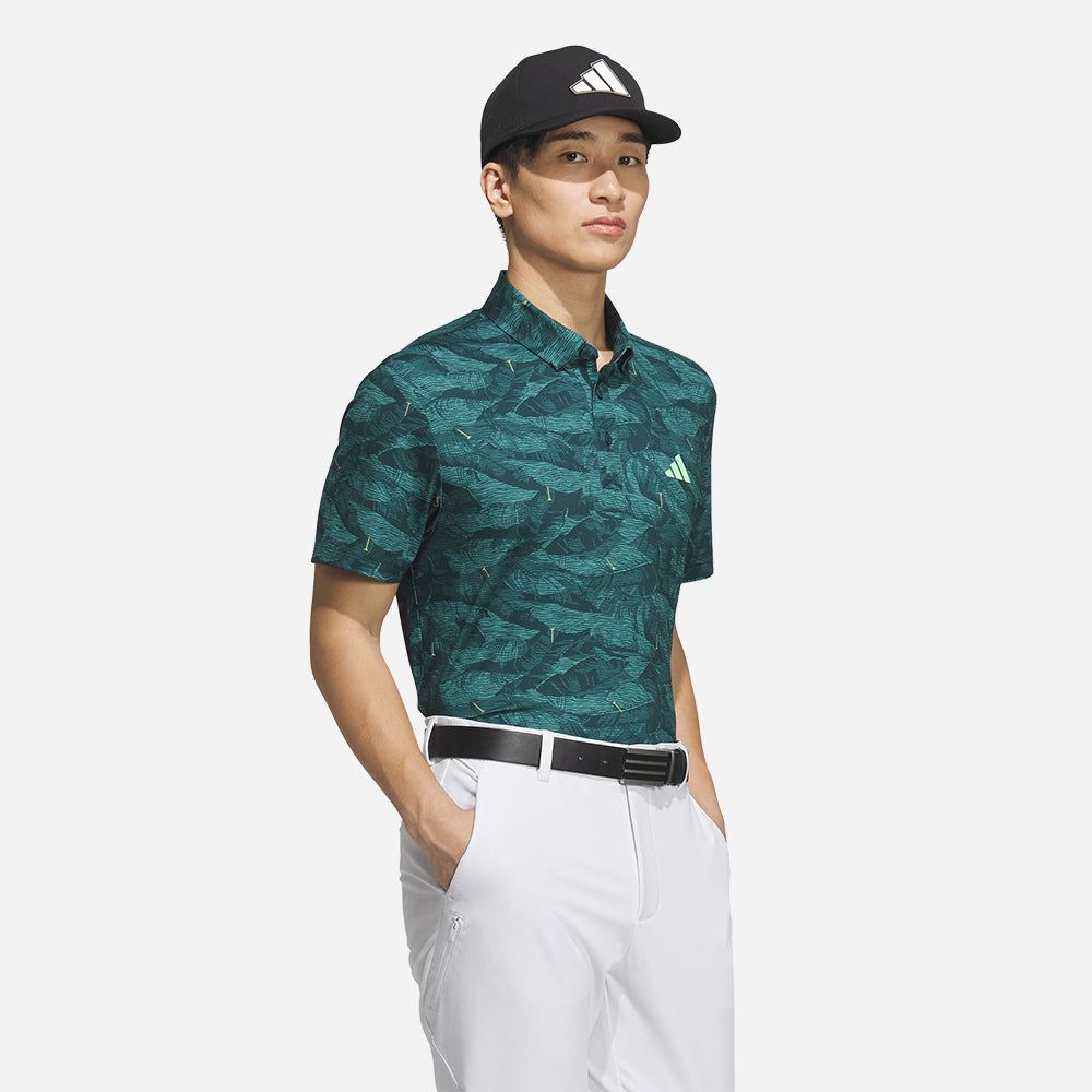 adidas - Áo thun có cổ đánh gôn Nam Men's Adidas Ultimate365 Graphic Allover Print Golf Polo - Blue