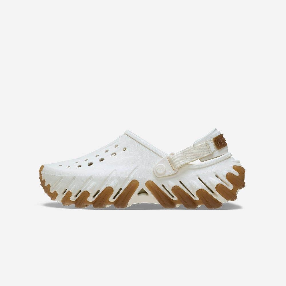 Crocs - Xăng đan nam nữ Echo Gum Ro Clog Chalk Lifestyle