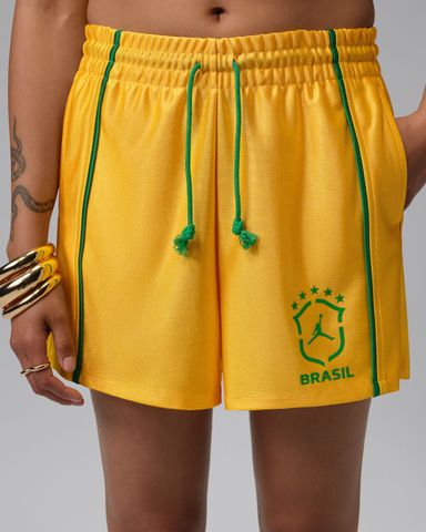 Nike - Quần Ngắn Thể Thao Nữ Jordan Brooklyn Women's Knit Brazil Shorts - 2