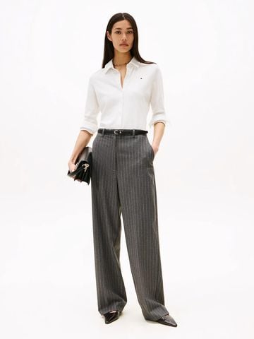 Tommy Hilfiger - Áo sơ mi tay dài nữ 1985 Slim Fit Pique Shirt - 3