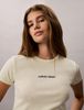 Calvin Klein - Áo Thun Tay Ngắn Nữ Contour Rib Logo Cropped Tee