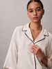 Calvin Klein - Áo Ngủ Nữ Satin Sheen Short Sleeve Shirt