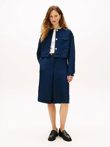 Tommy Hilfiger - Áo Khoác Nữ Tailored Collarless Boxy Short Utility Jacket