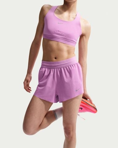 Nike - Quần Ngắn Chạy Bộ Nữ Swift Breathe Women's Dri-FIT Mid-Rise 6.5cm (approx.) Brief-Lined Running Shorts