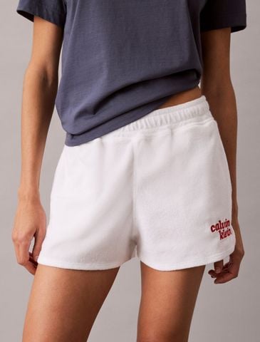 Calvin Klein - Quần Ngắn Thể Thao Nữ Towel Terry Dolphin Shorts