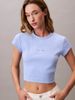 Calvin Klein - Áo thun thời trang nữ Monogram Logo Ribbed Baby Tee