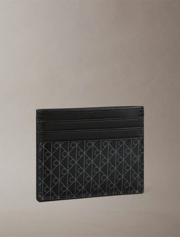 Calvin Klein - Ví đựng thẻ nam Allover Monogram Logo Card Case - 3