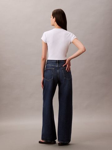 Calvin Klein - Quần jeans ống rộng nữ Premium Wide Leg Jeans