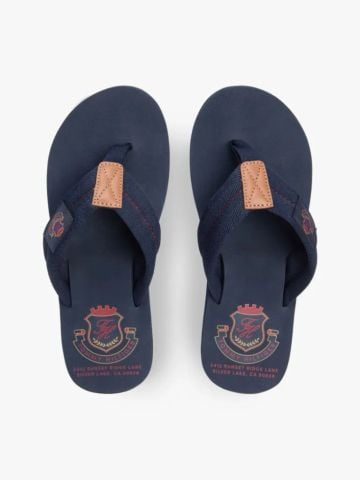Tommy Hilfiger - Dép Xỏ Ngón Nam Crest Patch Webbing Strap Flip-Flops