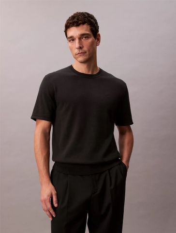 Calvin Klein - Áo tay ngắn dệt kim nam Supima Short Sleeve Jumper
