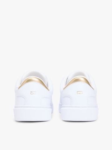Tommy Hilfiger - Giày Sneakers Nữ Leather Logo Plaque Court Trainers