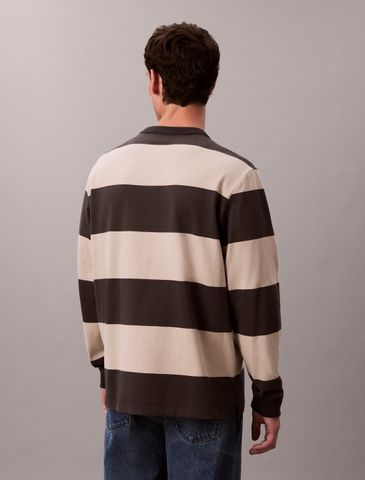 Calvin Klein - Áo Thun Tay Dài Nam Long Sleeve Sueded Stripe Pocket Tee