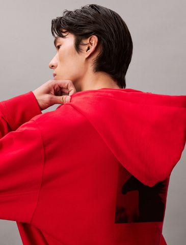 Calvin Klein - Áo Hoodie Dây Kéo Nam Lunar New Year Heavyweight Terry Zip Up Hoodie