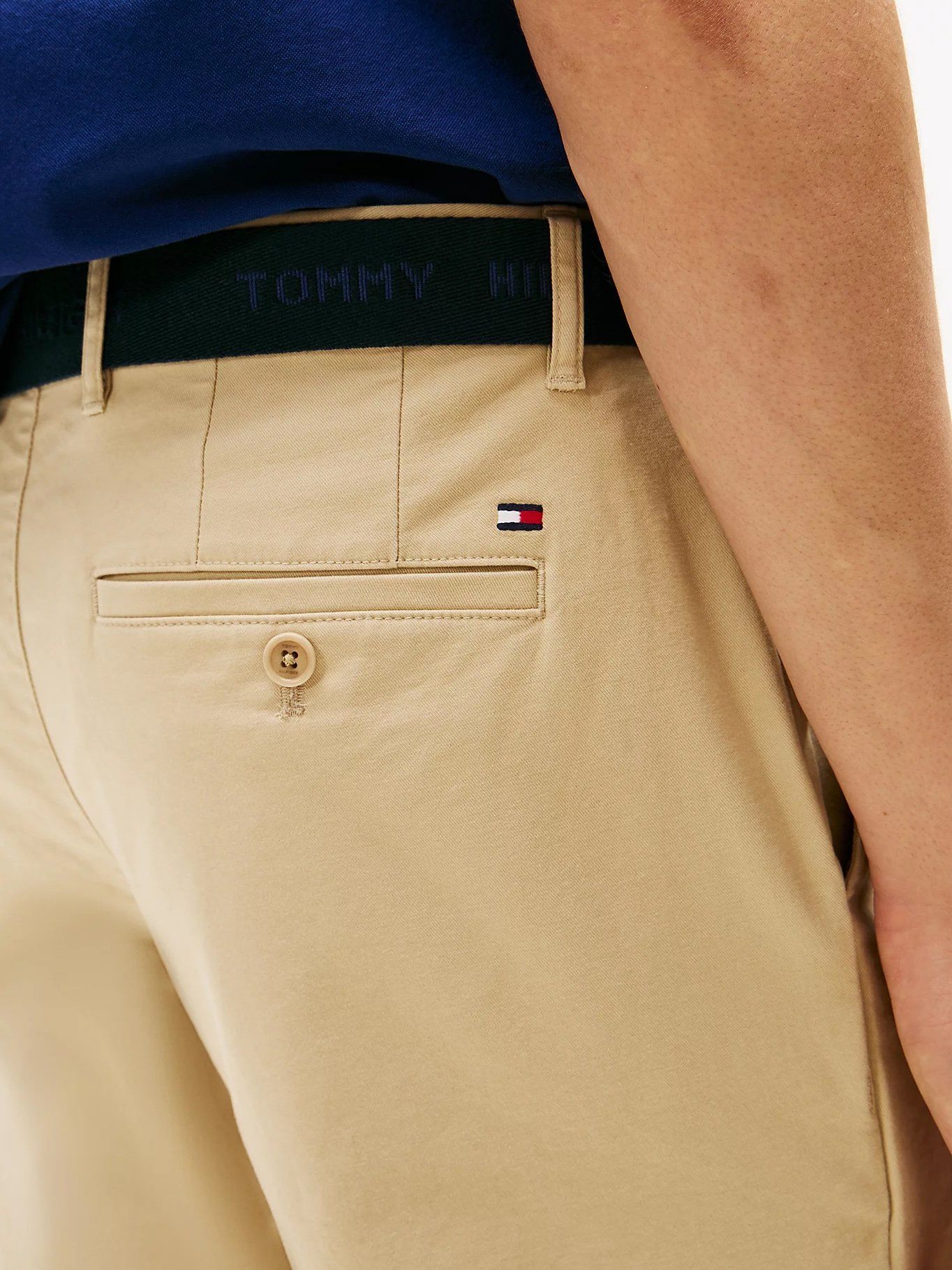 Tommy Hilfiger - Quần kaki ngắn nam Brooklyn Belted Slim Chino Shorts