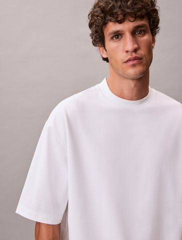 Calvin Klein - Áo Thun Tay Ngắn Nam Embossed Monogram Cooling Pique Relaxed Tee