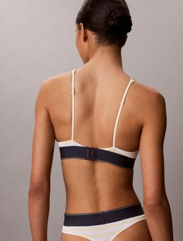 Calvin Klein - Áo Ngực Nữ Triangle Bralette - Graphic Monogram Microfibre Stretch - 2