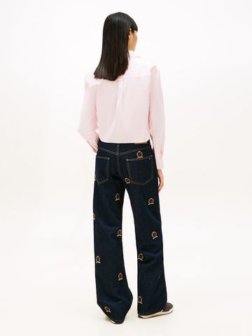 Tommy Hilfiger - Áo Sơ Mi Tay Dài Nữ Relaxed Fit Cropped Poplin Shirt