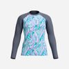Speedo - Áo bơi tay dài chống nắng nữ Printed Long Sleeve Swim Tee Grey