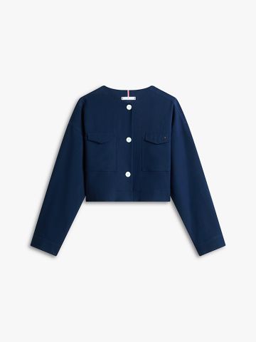 Tommy Hilfiger - Áo Khoác Nữ Tailored Collarless Boxy Short Utility Jacket