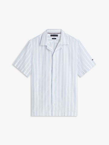 Tommy Hilfiger - Áo Sơ Mi Nam Linen Blend Textured Stripe Short Sleeve Shirt