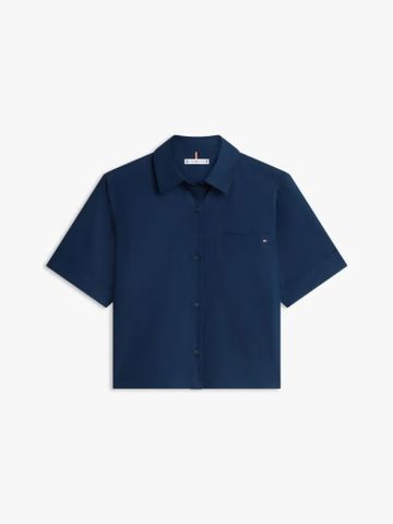 Tommy Hilfiger - Áo Sơ Mi Tay Ngắn Nữ Essential Poplin Short Sleeve Shirts