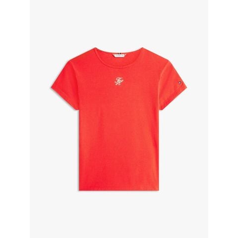 Tommy Hilfiger - Áo Thun Tay Ngắn Nữ TH Script Slim Tee - 4