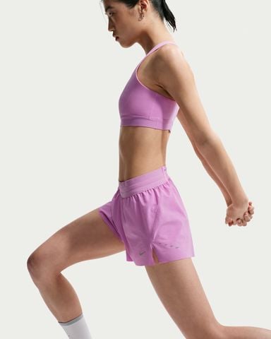 Nike - Quần Ngắn Chạy Bộ Nữ Swift Breathe Women's Dri-FIT Mid-Rise 6.5cm (approx.) Brief-Lined Running Shorts
