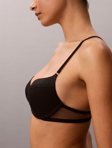 Calvin Klein - Áo Ngực Nữ Black Geo Lace Push Up Plunge Bra - 3