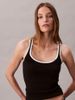 Calvin Klein - Áo ba lỗ dệt kim nữ Contrast Trim Rib Tank Top