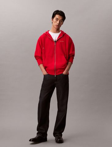 Calvin Klein - Áo Hoodie Dây Kéo Nam Lunar New Year Heavyweight Terry Zip Up Hoodie