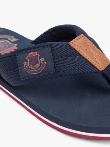 Tommy Hilfiger - Dép Xỏ Ngón Nam Crest Patch Webbing Strap Flip-Flops