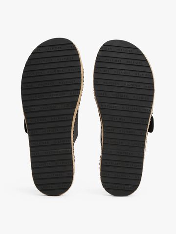Tommy Hilfiger - Dép quai ngang nam Jute Slip-On Sandals With Leather