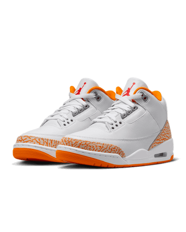 Nike - Giày Sneakers Nữ Air Jordan 3 White And Orange Peel