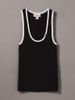 Calvin Klein - Áo ba lỗ dệt kim nữ Contrast Trim Rib Tank Top