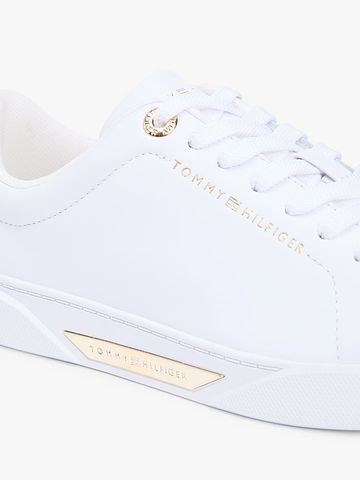 Tommy Hilfiger - Giày Sneakers Nữ Leather Logo Plaque Court Trainers