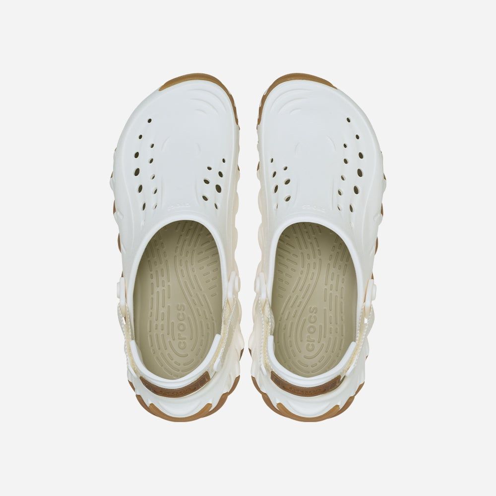 Crocs - Xăng đan nam nữ Echo Gum Ro Clog Chalk Lifestyle