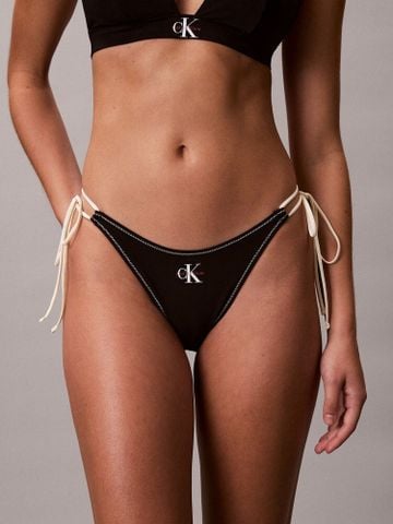 Calvin Klein - Quần Bikini Nữ Graphic Monogram Swim Side Tie Bikini Bottom