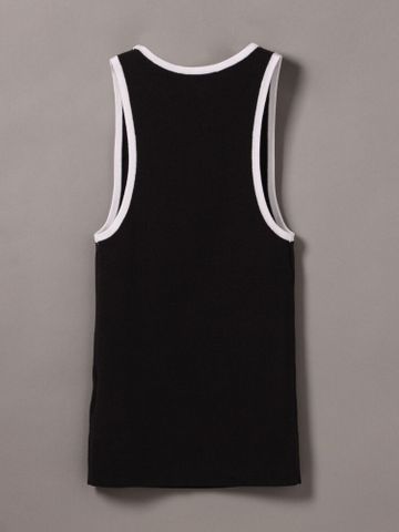 Calvin Klein - Áo ba lỗ dệt kim nữ Contrast Trim Rib Tank Top - 2