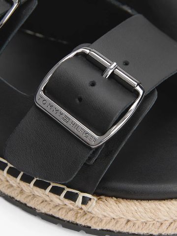 Tommy Hilfiger - Dép quai ngang nam Jute Slip-On Sandals With Leather