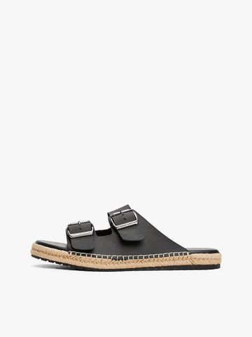 Tommy Hilfiger - Dép quai ngang nam Jute Slip-On Sandals With Leather