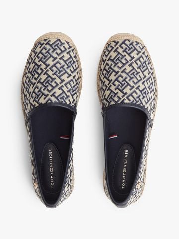 Tommy Hilfiger - Giày Búp Bê Nữ TH Monogram Plaque Jacquard Espadrilles