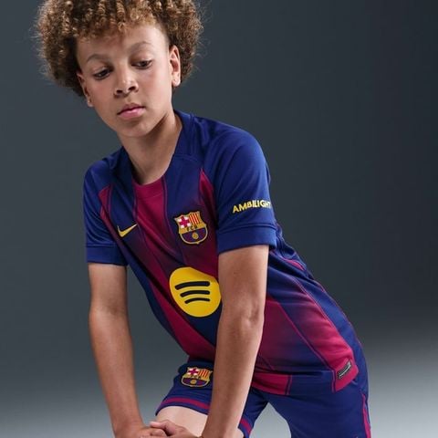 Nike - Áo Tay Ngắn Thể Thao Trẻ Em FC Barcelona Dri-FIT Stadium Home