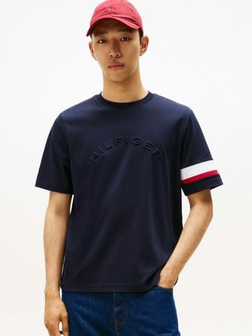 Tommy Hilfiger - Áo thun tay ngắn nam Colour-Blocked Sleeve Interlock Knit T-Shirt