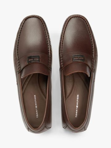 Tommy Hilfiger - Giày Thời Trang Nam Flag Plaque Leather Driver Shoes