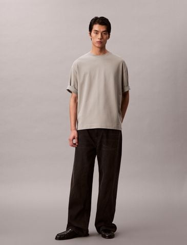 Calvin Klein - Áo Thun Tay Ngắn Nam Embossed Monogram Cooling Pique Relaxed Tee
