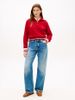 Tommy Hilfiger - Áo len tay dài Nữ Metal Flag Relaxed Quarter-Zip Jumper