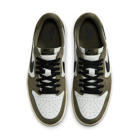 Nike - Giày Thời Trang Nam Air Jordan 1 Low OG Medium Olive and Summit White