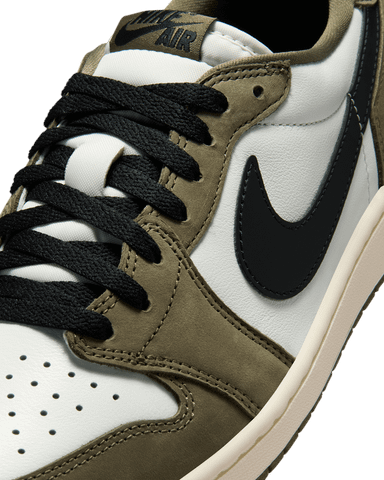 Nike - Giày Thời Trang Nam Air Jordan 1 Low OG Medium Olive and Summit White