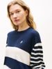 Tommy Hilfiger - Áo đệt kim Sweater Nữ Relaxed Crew Neck Jumper With Silk